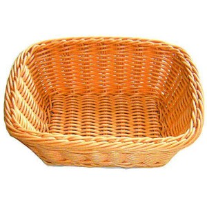 Корзинка пластиковая 23х19х8см бежевая