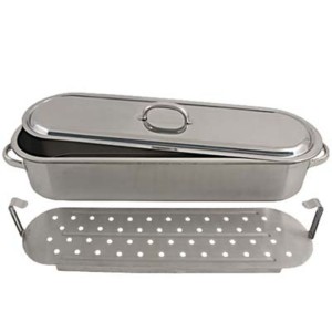 Котел для рыбы с паровой вставкой 60х16х11,5см нержавеющая сталь