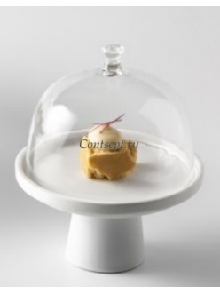 Крышка к подствке для торта 12х8см борисиликатное стекло PORDAMSA серия Stands & domes
