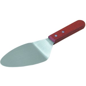 Лопатка овальная с деревянной ручкой 11,5см нержавеющая сталь