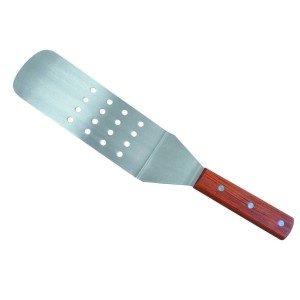 Лопатка перфорированная с деревянной ручкой 19х7,4см