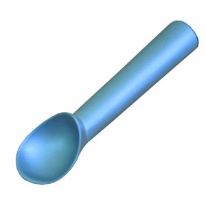 Ложка для мороженного голубая 4х5см алюминий