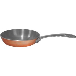 Мини сковородка для подачи 10х2см нержавеющая сталь с медным покрытием