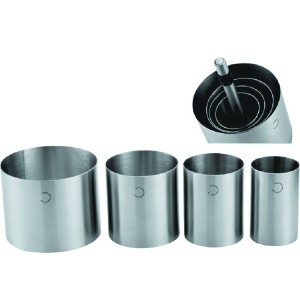 Набор из 4-х колец с 1 прессом нержавеющая сталь