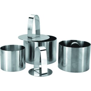 Набор из трех колец с 1 прессом нержавеющая сталь