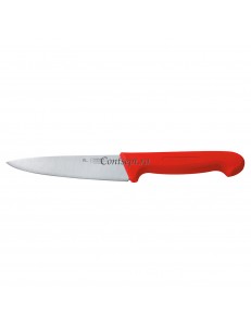 Нож 16см ручка красного цвета