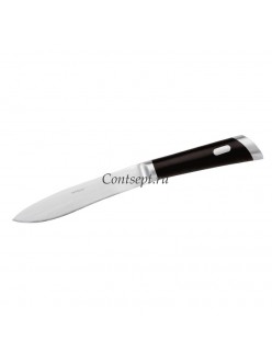 Нож для стейка 25,6см черная прорезиненная ручка Sambonet