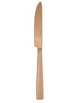Нож столовый моноблок Sambonet серия Flat Copper PVD