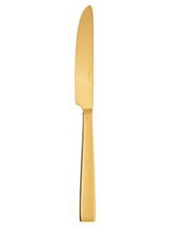 Нож столовый моноблок Sambonet серия Flat Gold PVD