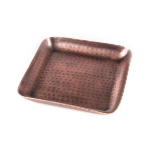 Поднос 13х13см медное покрытие Antique