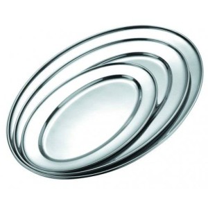 Поднос овальный 40см нержавеющая сталь