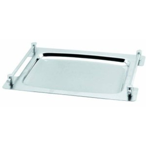 Поднос прямоугольный c ручками 34,5х24см нержавеющая сталь