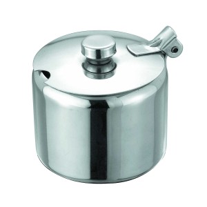 Сахарница с откидной крышкой 280мл нержавеющая сталь