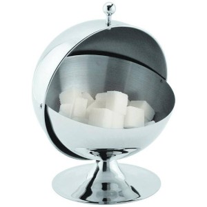 Сахарница с откидной крышкой 300мл нержавеющая сталь