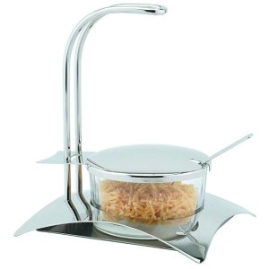 Сахарница стеклянная с металлической крышкой и ложечкой 400мл