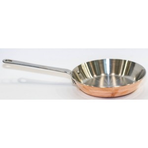 Сковорода мини для подачи 18см нержавеющая сталь с медным покрытием