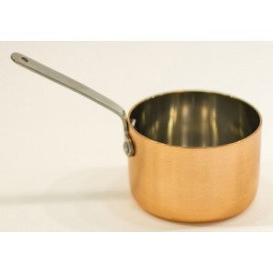 Соусник с ручкой 7х4,5см нержавеющая сталь с медным покрытием