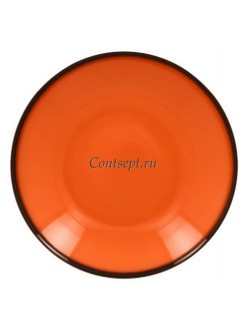 Тарелка глубокая оранжевая 23см 690мл фарфор RAK серия LEA