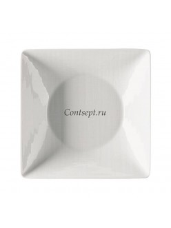 Тарелка квадратная глубокая 20х20см фарфор Rosenthal серия Mesh White