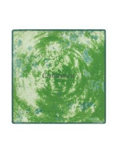 Тарелка квадратная зеленая 25 см RAK фарфор серия Peppery