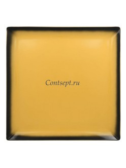 Тарелка квадратная желтая 30х30 см фарфор RAK серия LEA