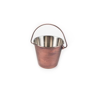 Ведерко для подачи 10х8,5см нержавеющая сталь с медным покрытием Antique Copper
